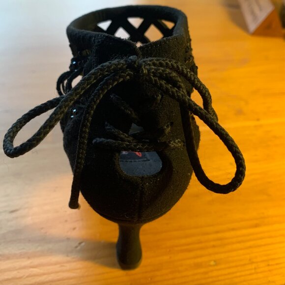 New Listing: "I Love Dance Shoes" Felicia Peep-Toe Dance Shoes with Rhi… - Picture 6 of 13